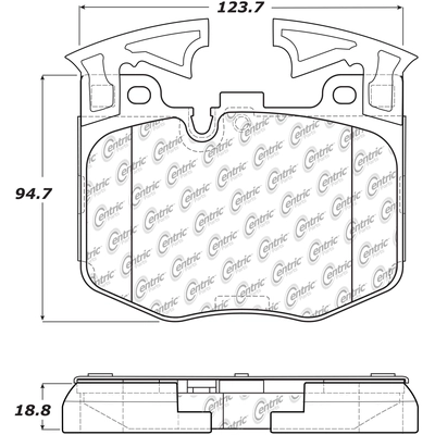 Front Super Premium Ceramic Pads by CENTRIC PARTS - 105.18670 pa1