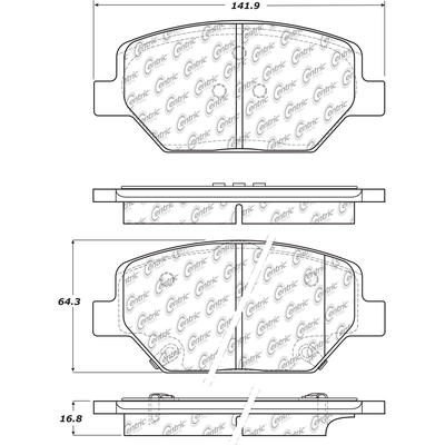 Front Super Premium Ceramic Pads by CENTRIC PARTS - 105.18860 pa1