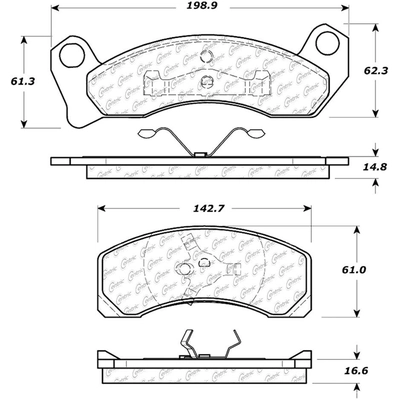 Front Super Premium Semi Metallic Pads by CENTRIC PARTS - 104.02000 pa14