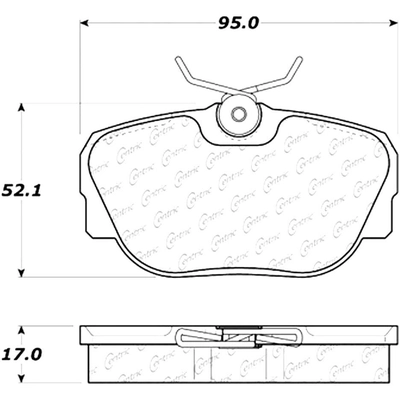 Plaquette avant semi-métalique de qualité supérieur by CENTRIC PARTS - 104.04930 pa8