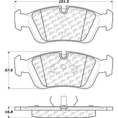 Front Super Premium Semi Metallic Pads by CENTRIC PARTS - 104.05581 pa3