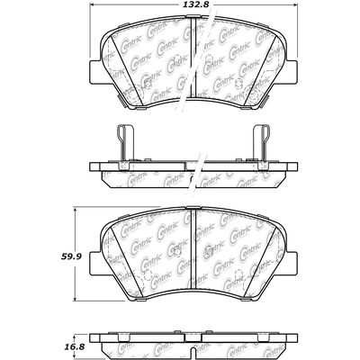 Front Super Premium Semi Metallic Pads by CENTRIC PARTS - 104.15430 pa3