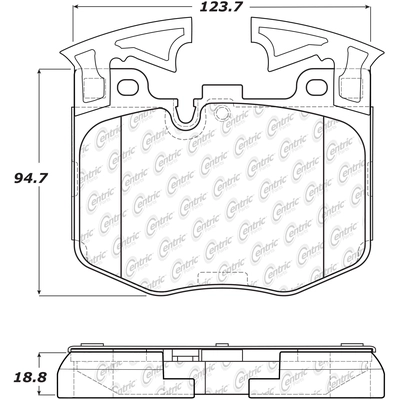 Front Super Premium Semi Metallic Pads by CENTRIC PARTS - 104.18670 pa1