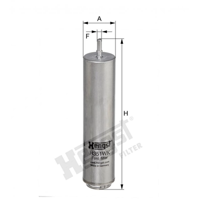 HENGST FILTER - H351WK - In-Line Fuel Filter pa1