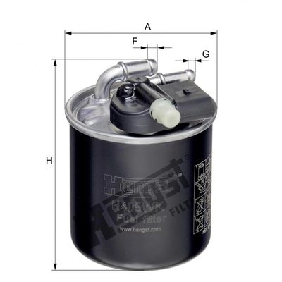 HENGST FILTER - H405WK - In-Line Fuel Filter pa1