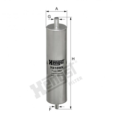 HENGST FILTER - H418WK - In-Line Fuel Filter pa1