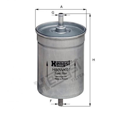 HENGST FILTER - H80WK01 - In-Line Fuel Filter pa1