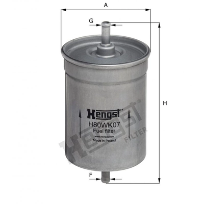 HENGST FILTER - H80WK07 - In-Line Fuel Filter pa1