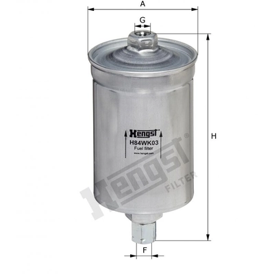 HENGST FILTER - H84WK03 - In-Line Fuel Filter pa1