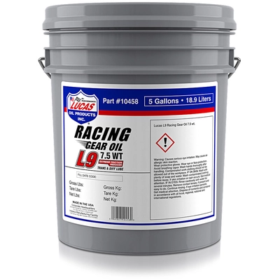 Lucas Oil - 10458 - L9 Racing Gear Oil - 5 Gallon pa1