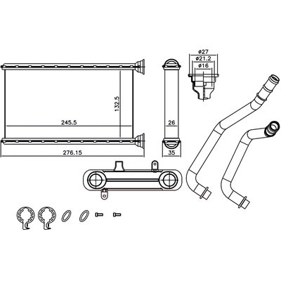 Heater Core by NISSENS - 707190 pa4