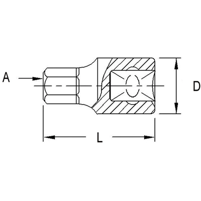 GENIUS - 232804 - 1/4″ Dr. 4mm Hex Bit Socket (Pack of 20) pa2