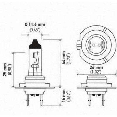 High Beam Headlight by HELLA - H7-100WTB pa15