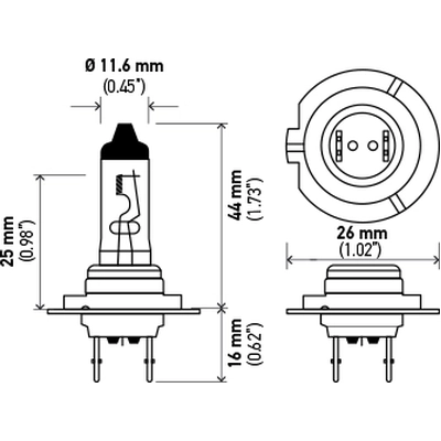 High Beam Headlight by HELLA - H7-70W pa3