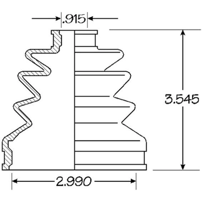 Ensemble de Soufflet de Joint Homocinétique intérieur by EMPI - 86-2124D pa1