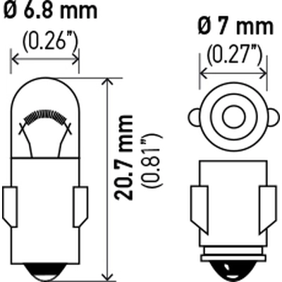 Instrument Light (Pack of 10) by HELLA - 3898 pa1