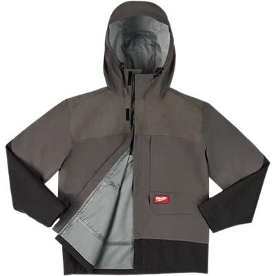 MILWAUKEE - 310G-XL - Men X-Large Gray Hydrobreak Layer Rain Shell Jacket pa3