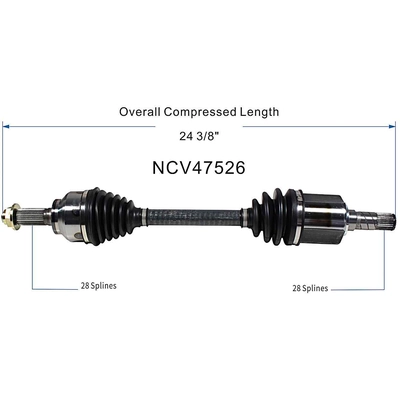 GSP NORTH AMERICA - NCV47526 - CV Axle Assembly - Front Left pa6