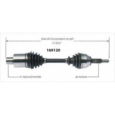 Assemblage de Demi-arbre CV gauche neuf by WORLDPARTS - 169120 pa1