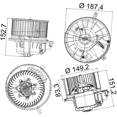 MAHLE ORIGINAL - AB149-000P - Interior Blower pa1