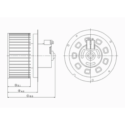 New Blower Motor With Wheel by GLOBAL PARTS DISTRIBUTORS - 2311519 pa1