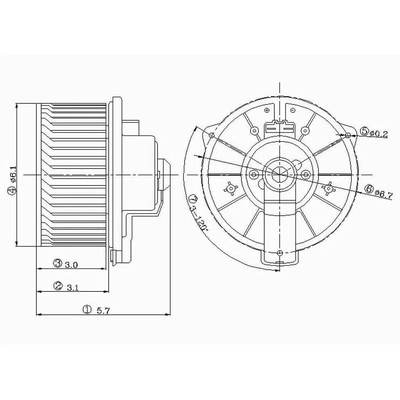 Moteur de soufflerie avec cage de ventilateur by GLOBAL PARTS DISTRIBUTORS - 2311527 pa1