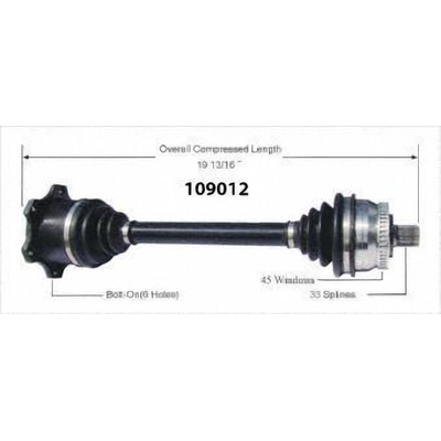 New CV Shaft by WORLDPARTS - 109012 pa1