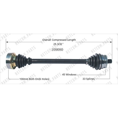 New CV Shaft by WORLDPARTS - 109080 pa2