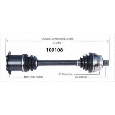 New CV Shaft by WORLDPARTS - 109108 pa1