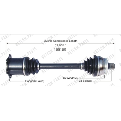 New CV Shaft by WORLDPARTS - 109108 pa2