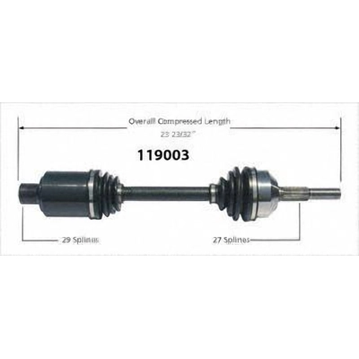 New CV Shaft by WORLDPARTS - 119003 pa1