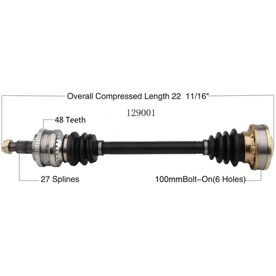 Arbre CV neuf by WORLDPARTS - 129001 pa2