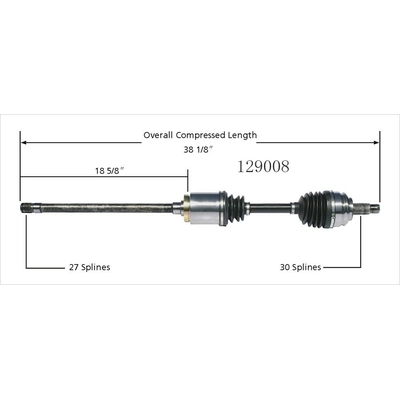 Arbre CV neuf by WORLDPARTS - 129008 pa1