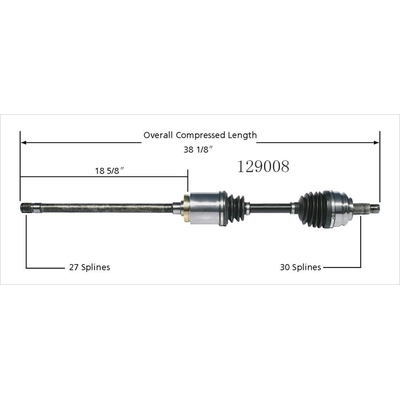 Arbre CV neuf by WORLDPARTS - 129008 pa3