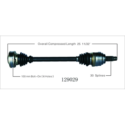 Arbre CV neuf by WORLDPARTS - 129029 pa2