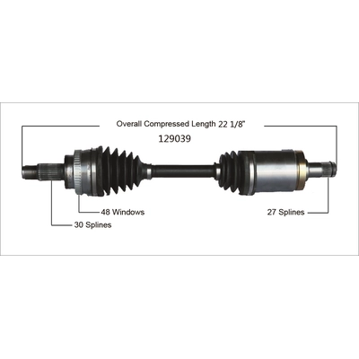 New CV Shaft by WORLDPARTS - 129039 pa2