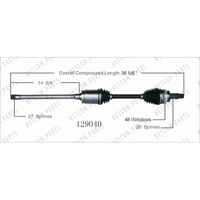 New CV Shaft by WORLDPARTS - 129040 pa1