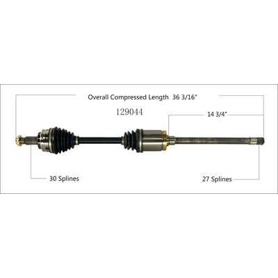 New CV Shaft by WORLDPARTS - 129044 pa3