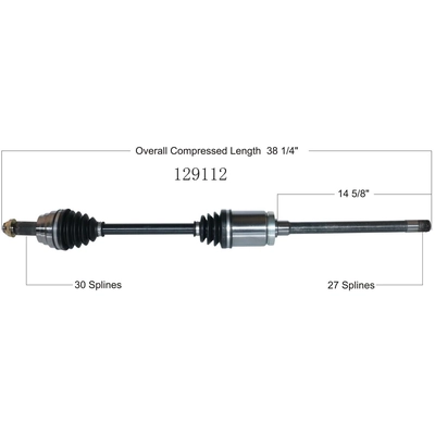 Arbre CV neuf by WORLDPARTS - 129112 pa1