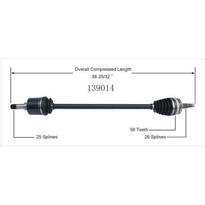 New CV Shaft by WORLDPARTS - 139014 pa3