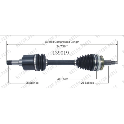 New CV Shaft by WORLDPARTS - 139019 pa1