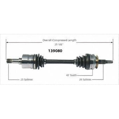 Arbre CV neuf by WORLDPARTS - 139080 pa1