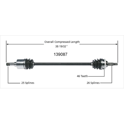 New CV Shaft by WORLDPARTS - 139087 pa1