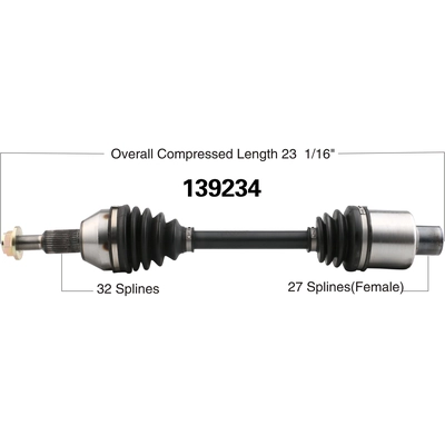 New CV Shaft by WORLDPARTS - 139234 pa2