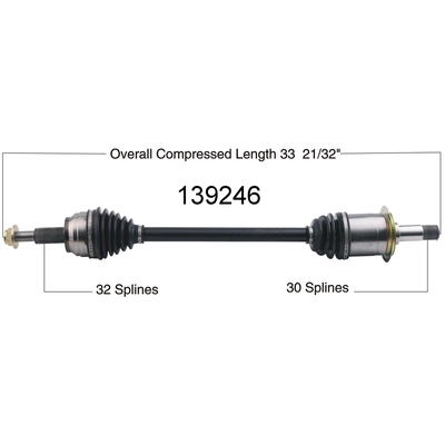 Arbre CV neuf by WORLDPARTS - 139246 pa1