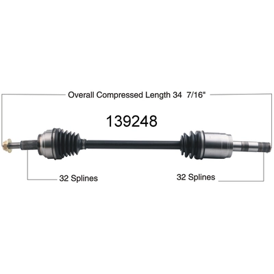 New CV Shaft by WORLDPARTS - 139248 pa1