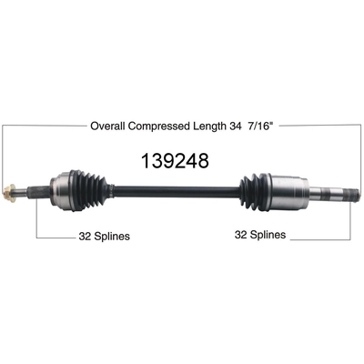 New CV Shaft by WORLDPARTS - 139248 pa2