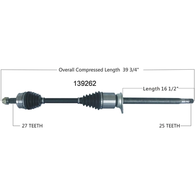 New CV Shaft by WORLDPARTS - 139262 pa1