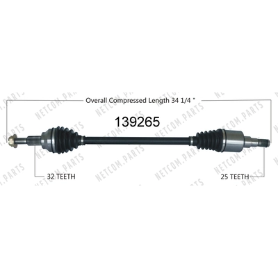 New CV Shaft by WORLDPARTS - 139265 pa1