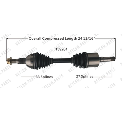 New CV Shaft by WORLDPARTS - 139281 pa1